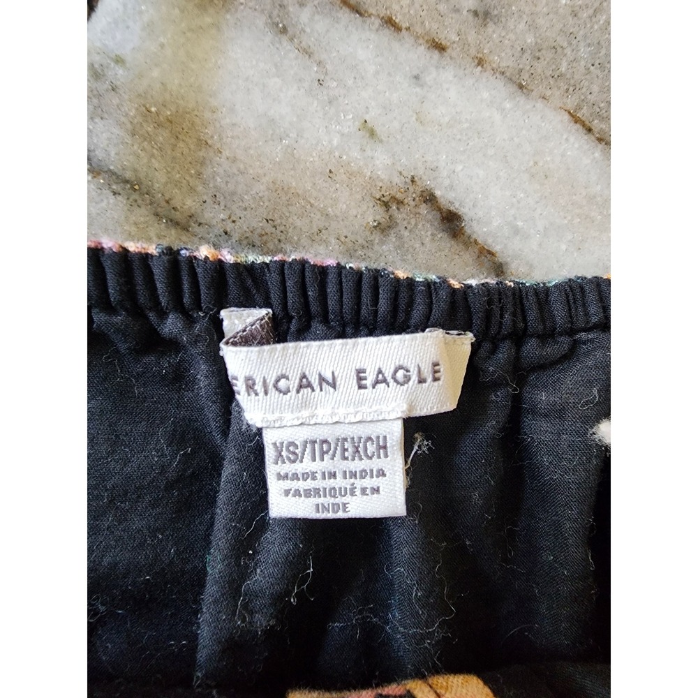 American Eagle Corset Crop Top Floral Y2K Boho Festival Bralette XS - Picture 5 of 8